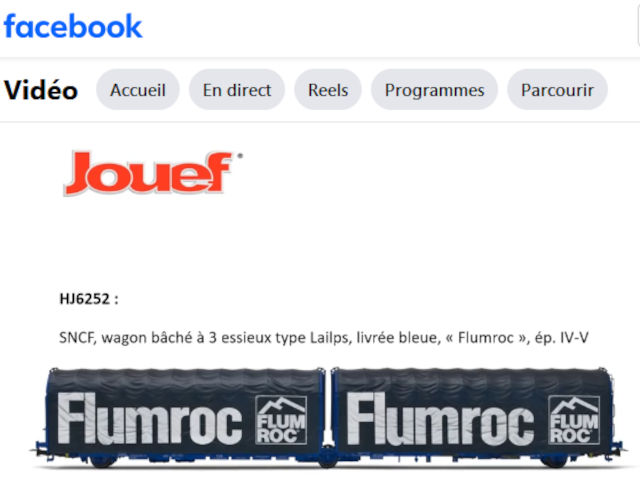 official Jouef page on september 6th, 2023 - HJ6252