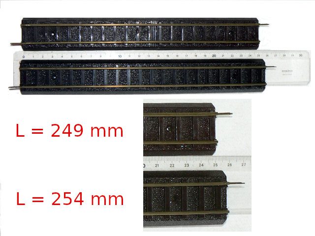 Jouef straight track section L = 254 mm