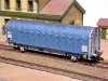 Electrotren ref. E1613 two axles flat wagon with tarpaulin Kils 21 87 338 0 300-9 SNCF blue tarpaulin