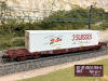 Hornby-Jouef réf. HJ6213 wagon plat multifret SSgs 81 87 454 9 784-6 SNCF, caisse 3 Suisses