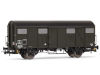 Hornby Jouef ref. HJ6216 two axles closed wagon K 335662 SNCF dark brown, with red end lights